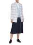 Figure View - Click To Enlarge - THOM BROWNE  - Cable knit merino wool cardigan