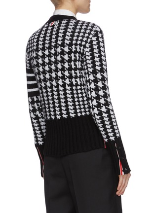 Back View - Click To Enlarge - THOM BROWNE  - Zebra jacquard cashmere cardigan