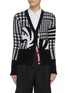 Main View - Click To Enlarge - THOM BROWNE  - Zebra jacquard cashmere cardigan