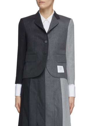 Main View - Click To Enlarge - THOM BROWNE  - 'Funmix' contrast panel blazer