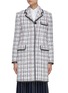 Main View - Click To Enlarge - THOM BROWNE  - Chesterfield plaid frayed overcoat