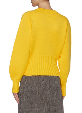Back View - Click To Enlarge - VICTORIA BECKHAM - Seamless V-neck Wool Sweater
