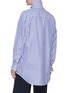 Back View - Click To Enlarge - VICTORIA BECKHAM - Ruffle High Neck Stripe Shirt