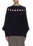 Main View - Click To Enlarge - VICTORIA BECKHAM - Cut-out detail curved hem sweater