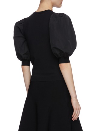Back View - Click To Enlarge - VALENTINO GARAVANI - Puff sleeve knit top