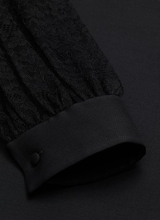 Detail View - Click To Enlarge - VALENTINO GARAVANI - Sheer lace sleeve mini dress