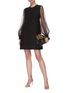 Figure View - Click To Enlarge - VALENTINO GARAVANI - Sheer lace sleeve mini dress