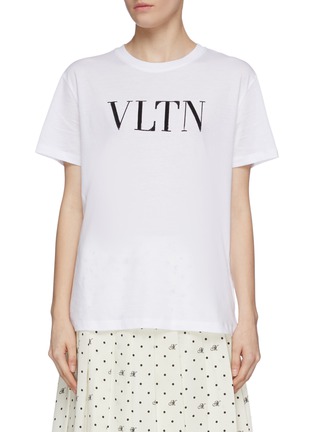 Main View - Click To Enlarge - VALENTINO GARAVANI - VLTN sequin logo T-shirt