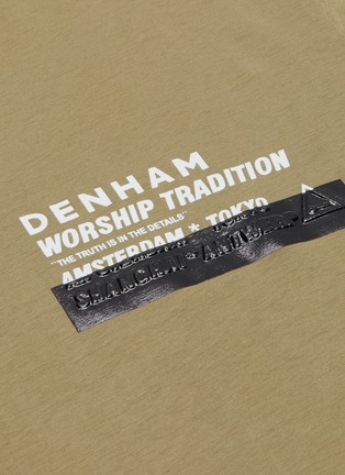  - DENHAM - 'Worship Tradition' slogan print cotton T-shirt