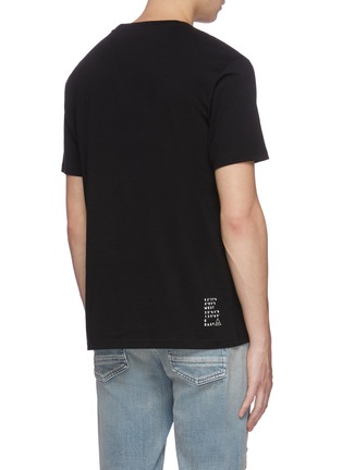 Back View - Click To Enlarge - DENHAM - Neon logo print crewneck T-shirt
