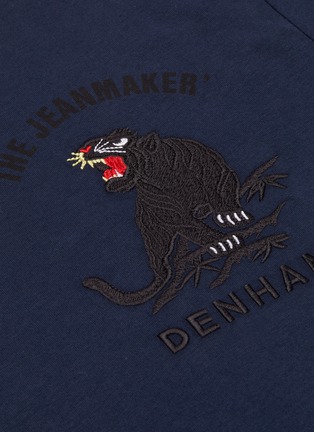  - DENHAM - 'Suka' panther embroidered cotton T-shirt