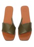 Detail View - Click To Enlarge - ATP ATELIER - 'Carpari' knot square toe leather flat sandals