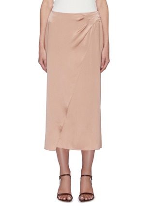 Main View - Click To Enlarge - VINCE - Side pleat wrap maxi skirt