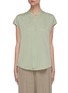 Main View - Click To Enlarge - VINCE - Cap sleeve V-neck silk-blend blouse