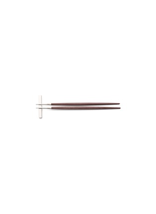 Main View - Click To Enlarge - CUTIPOL - Goa Chopsticks set – Matte Silver, Brown