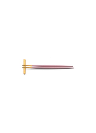 Main View - Click To Enlarge - CUTIPOL - Goa Chopsticks set – Matte Gold, Pink