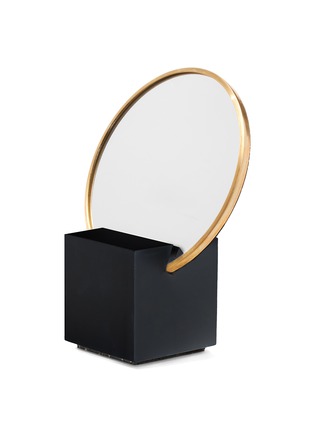 Main View - Click To Enlarge - SLASH OBJECTS - Slash Rubber Base Vanity Mirror – Black