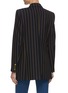 Back View - Click To Enlarge - SAINT LAURENT - Pinstripe double breast blazer