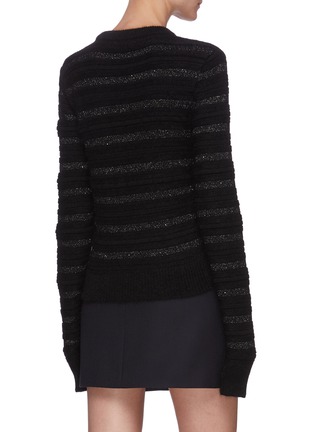 Back View - Click To Enlarge - SAINT LAURENT - Shimmer tier sweater