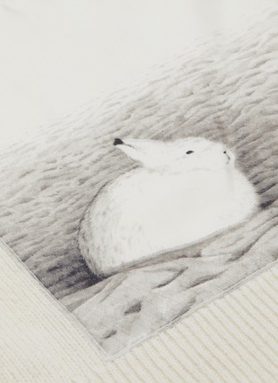  - JIL SANDER - Bunny print silk patch wool sweater
