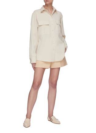 Figure View - Click To Enlarge - JIL SANDER - Chest pocket relaxed fit shirt