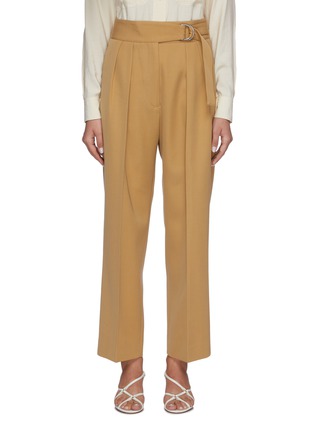 Main View - Click To Enlarge - JIL SANDER - Belted waist pleat tailored pants