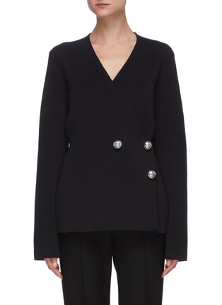 Main View - Click To Enlarge - JIL SANDER - Button detail double breasted V-neck cardigan