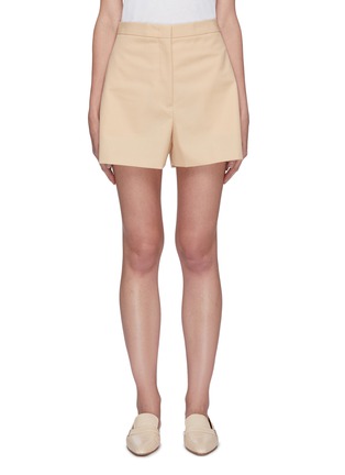 Main View - Click To Enlarge - JIL SANDER - Wide leg pressed crease cotton shorts