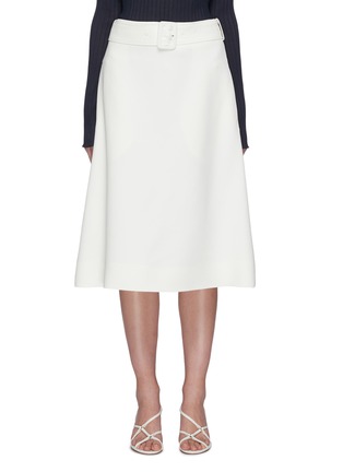 Main View - Click To Enlarge - JIL SANDER - Belted A-line midi skirt