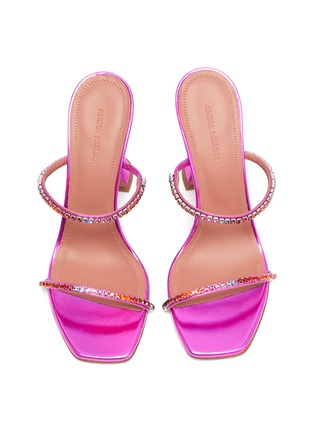 Detail View - Click To Enlarge - AMINA MUADDI - Gilda crystal strap heeled sandals