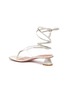  - AMINA MUADDI - Zula clear PVC band strappy snake-embossed leather heeled sandals