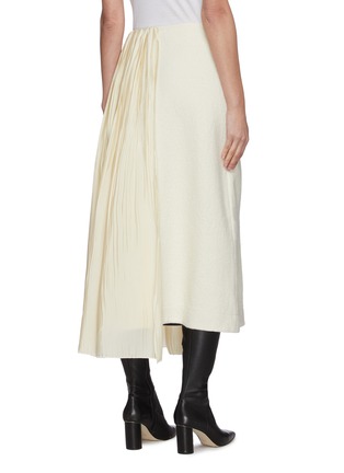 Back View - Click To Enlarge - JIL SANDER - Assymetric Drape Plisse Pannel Skirt