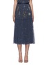 Main View - Click To Enlarge - NEEDLE & THREAD - Galaxy stars bead embellished midi skirt