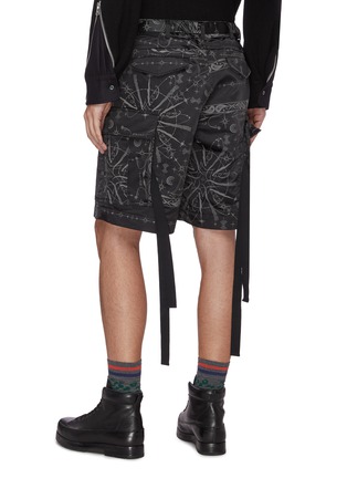 Back View - Click To Enlarge - SACAI - x Dr Woo belted nylon shorts