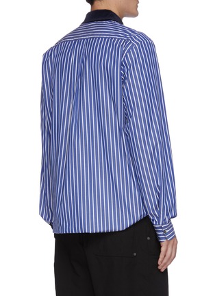 Back View - Click To Enlarge - SACAI - Contrast collar zip reversible shirt