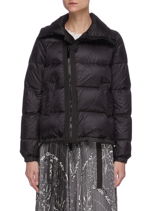 Main View - Click To Enlarge - SACAI - Asymmetric zip front high neck puffer jacket