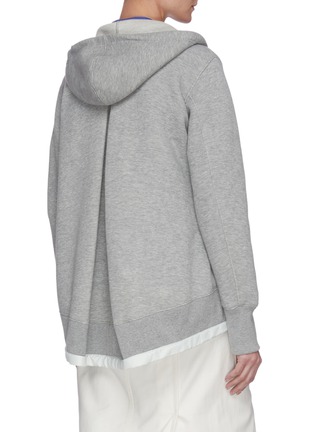 Back View - Click To Enlarge - SACAI - Flare back cuff hem hoodie
