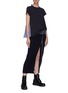 Figure View - Click To Enlarge - SACAI - Denim waist panelled zip pencil skirt