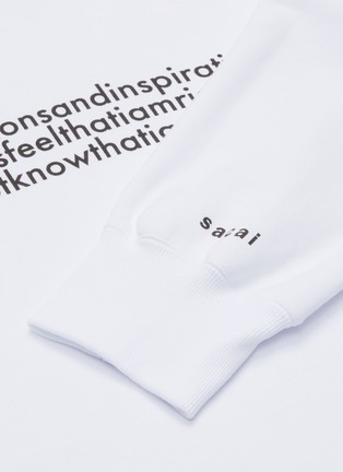  - SACAI - Einstein' slogan print hoodie
