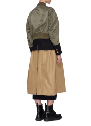 Back View - Click To Enlarge - SACAI - Trench hem MA-1 coat