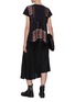 Figure View - Click To Enlarge - SACAI - x Dr Woo bandana scarf paisley print pleated back short sleeve top