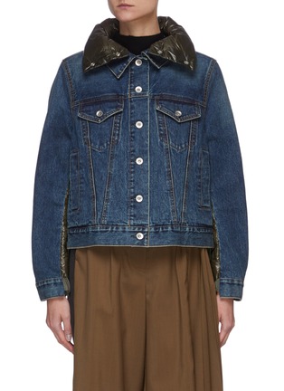 Main View - Click To Enlarge - SACAI - Puffer panelled denim jacket