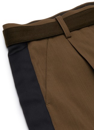  - SACAI - Pleated side tailored belted culotte pants
