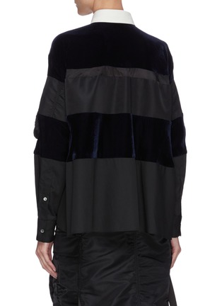 Back View - Click To Enlarge - SACAI - Ma-1' velvet panel shirt
