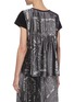 Back View - Click To Enlarge - SACAI - x Dr Woo bandana scarf graphic print pleat back short sleeve top