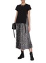 Figure View - Click To Enlarge - SACAI - x Dr Woo bandana scarf graphic print pleat back short sleeve top