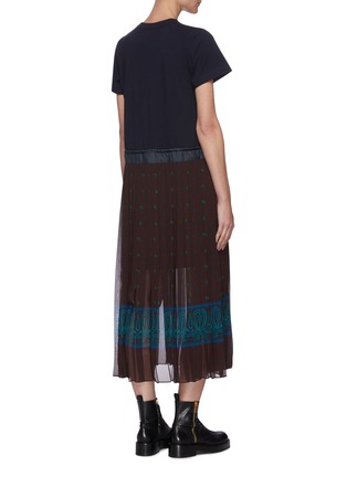 Back View - Click To Enlarge - SACAI - Bandana print pleated skirt dress