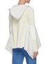 Back View - Click To Enlarge - SACAI - Rib knit sleeve zip front fishtail hoodie