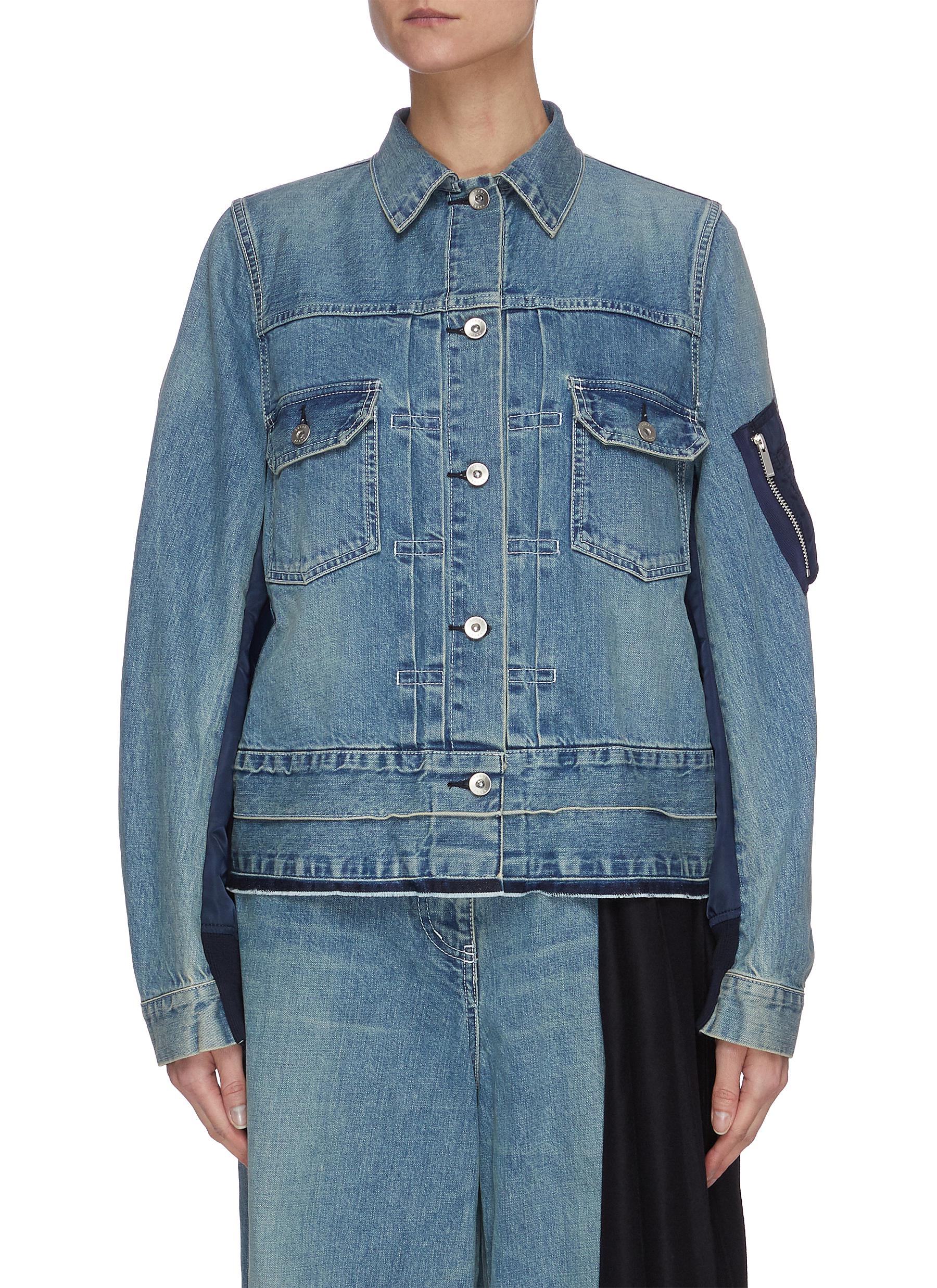 zip up denim jacket womens