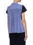 Back View - Click To Enlarge - SACAI - Pleat back panelled T-shirt